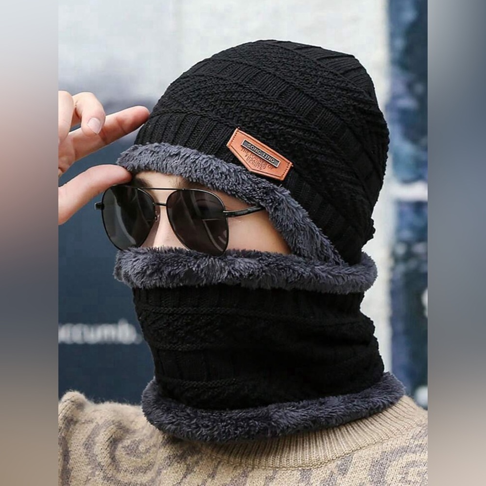 Winter Unisex Hat and Scarf Two-Piece Set - Picture 1 of 4